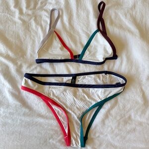 Tavik Color Block Bikini White XS